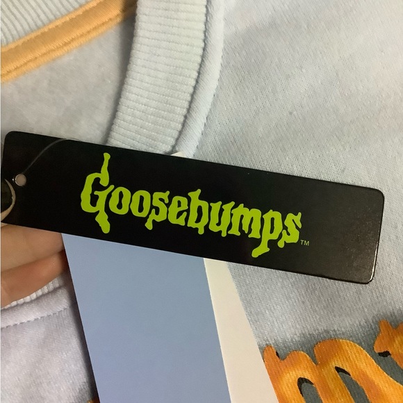 NWT Adult Goosebumps Sloppy The Dummy blue Crewneck Sweatshirt Size XS - Picture 6 of 10